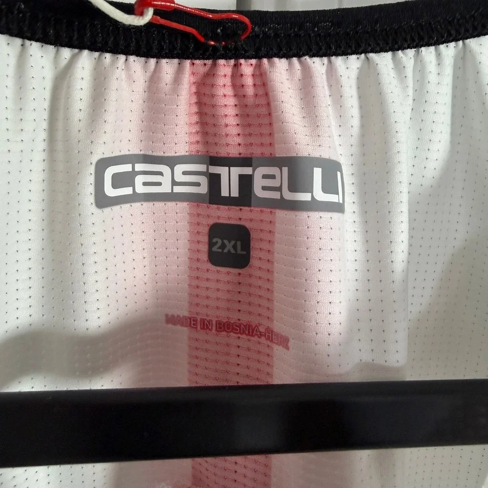 NEW Castelli Sanremo Speed Suit Jersey Mens 2XL Rosso Corsa Triathlon One Piece